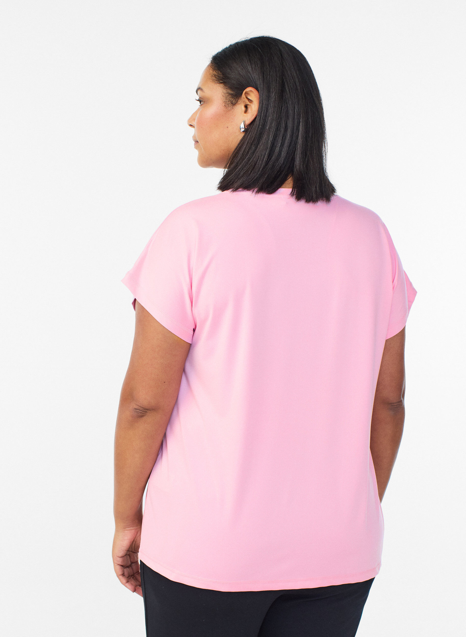 ZizzifashionSolid-coloured training T-shirt, Pink, Model image number 2