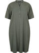 FLASH - Short sleeved midi dress in cotton, Balsam Green, Packshot image number 0