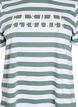 Organic cotton T-shirt with stripes and text, Green, Packshot image number 2
