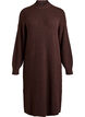 Long knitted dress with high neck, Brown, Packshot image number 0