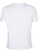 T-shirt with round neck and rhinestones, Bright White, Packshot image number 1