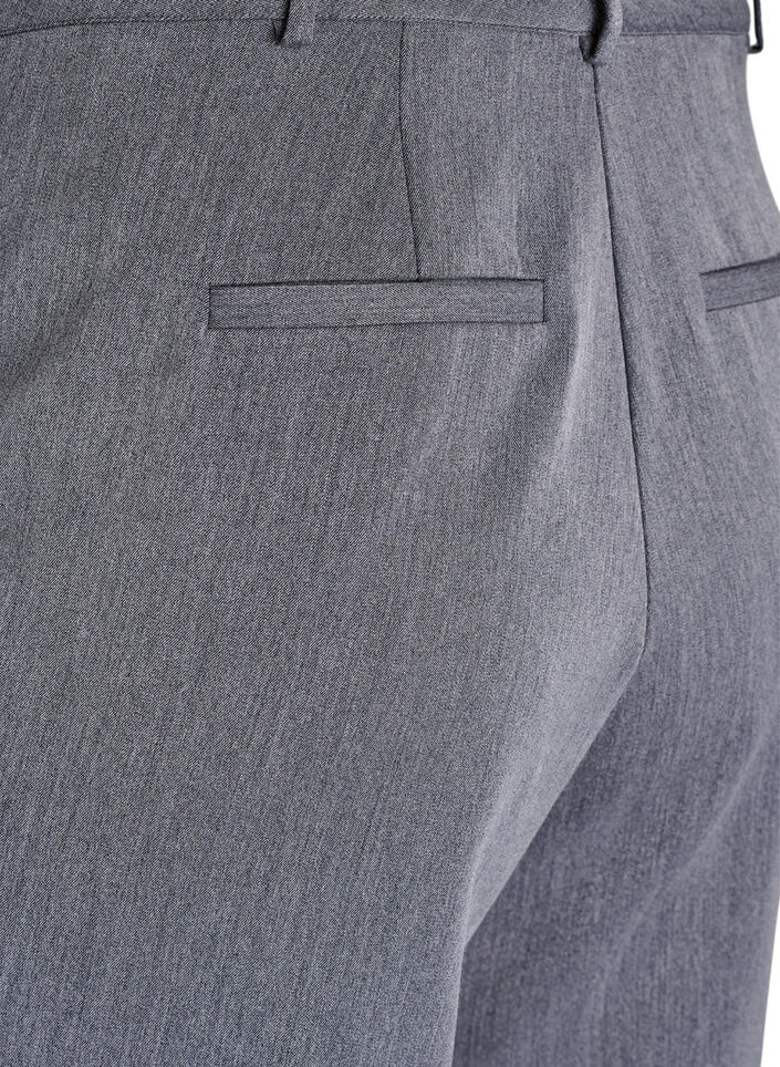 High-waisted tailored trousers with straight legs, Dark Grey, Packshot image number 3