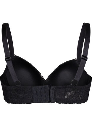 Molded lace bra with underwire, Black, Packshot image number 1