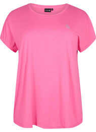Short sleeved workout t-shirt, Carmine Rose, Packshot