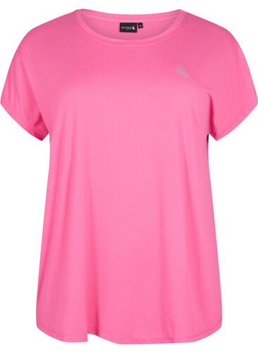 Short sleeved workout t-shirt, Carmine Rose, Packshot image number 0