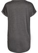Short sleeve nightgown with text print, Black, Packshot image number 1