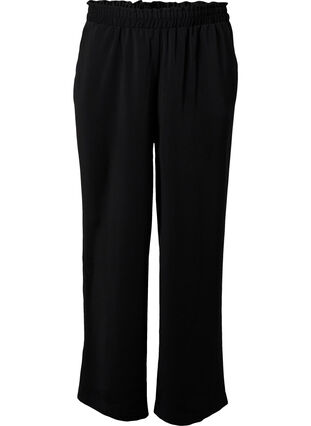 Flared trousers with pockets, Black, Packshot image number 0