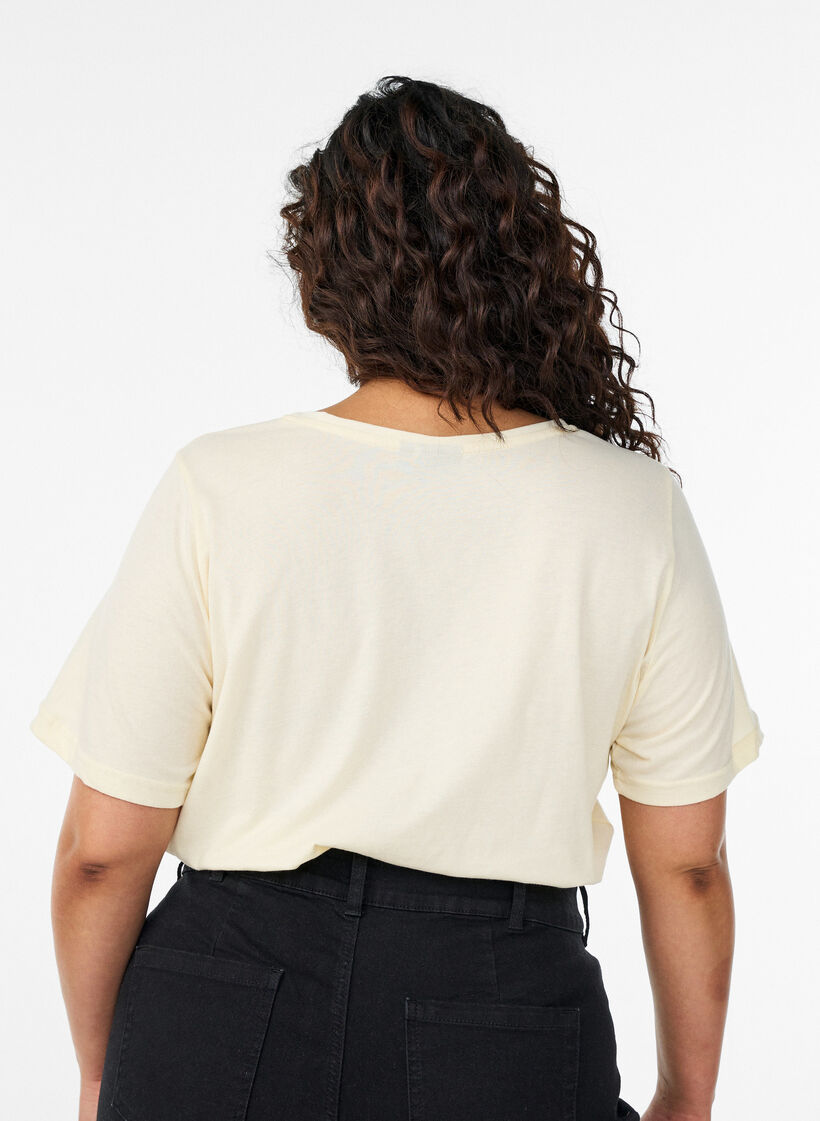 T-shirt with motif, Yellow, Model image number 2