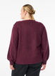 Knit blouse with button detail, Dark Bordeaux, Model image number 2