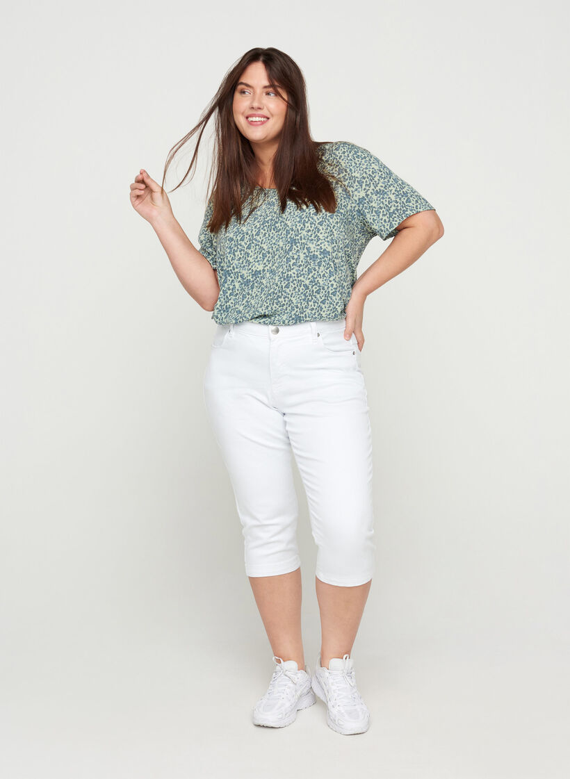 Slim fit Emily capri jeans, White, Model image number 0