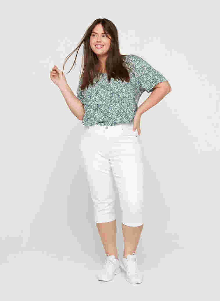 Slim fit Emily capri jeans, Bright White, Model