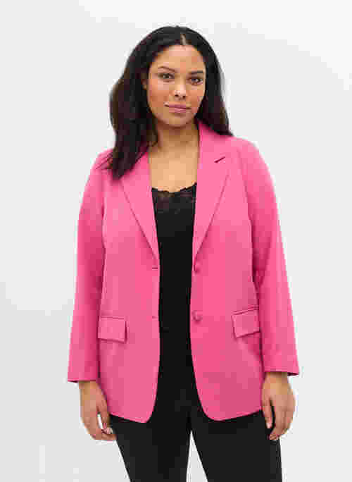 Blazer with button fastening and pockets