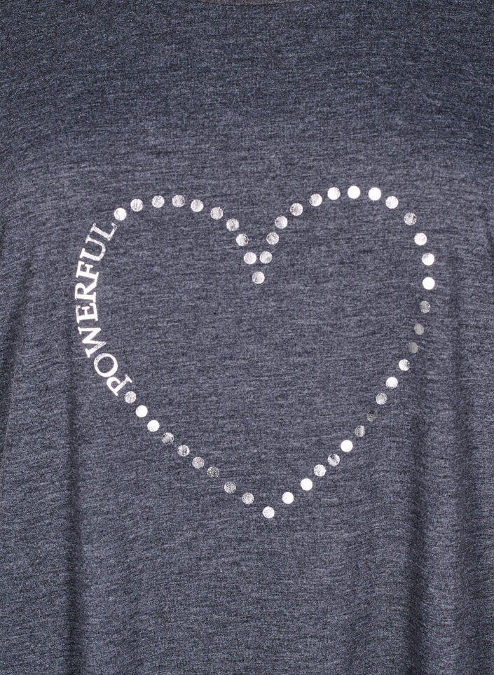 Short sleeve nightgown with text print, , Packshot image number 2