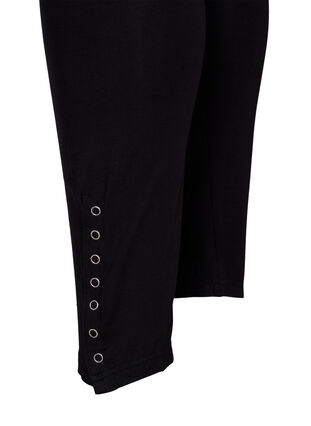 Pregnancy leggings in viscose with buttons, Black, Packshot image number 2