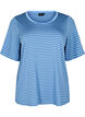 T-shirt with TENCEL™ Lyocell and stripes, Blue, Packshot image number 0