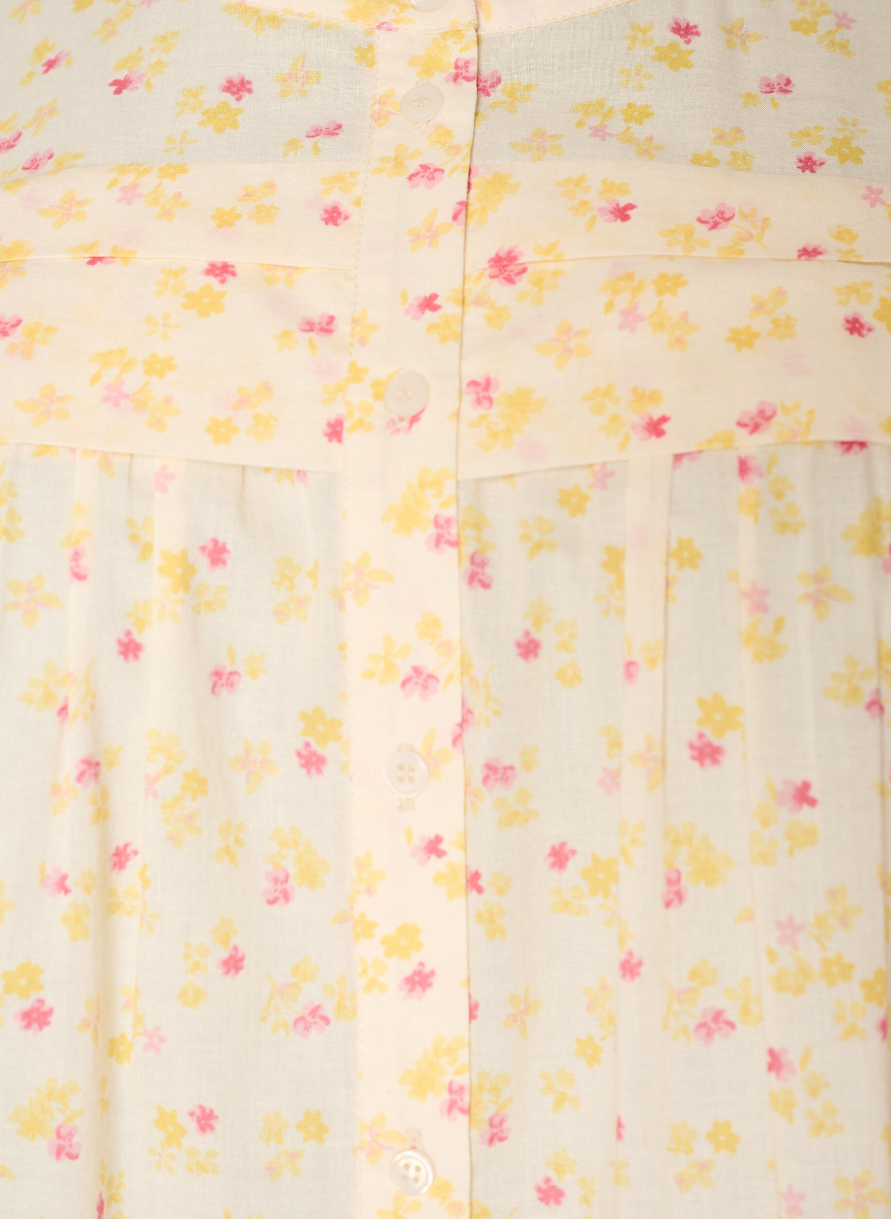 ZizzifashionSleeveless A-line cotton shirt blouse, Yellow, Packshot image number 2