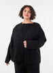 Loose cardigan with pockets, Black, Model image number 0