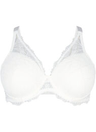 Padded lace bra with underwire, Bright White, Packshot