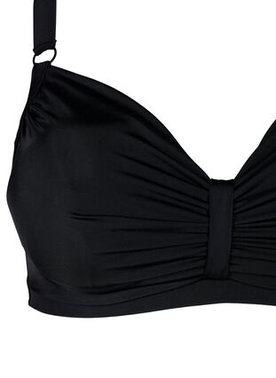 Bikini underwire bra with draping, Black, Packshot image number 2