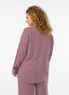 Nightshirt with stripes and hearts, Dark Bordeaux, Model image number 2