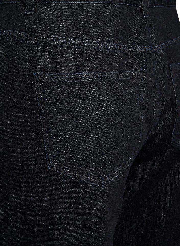 Wide fit jeans with a soft, brushed inside, Black, Packshot image number 3