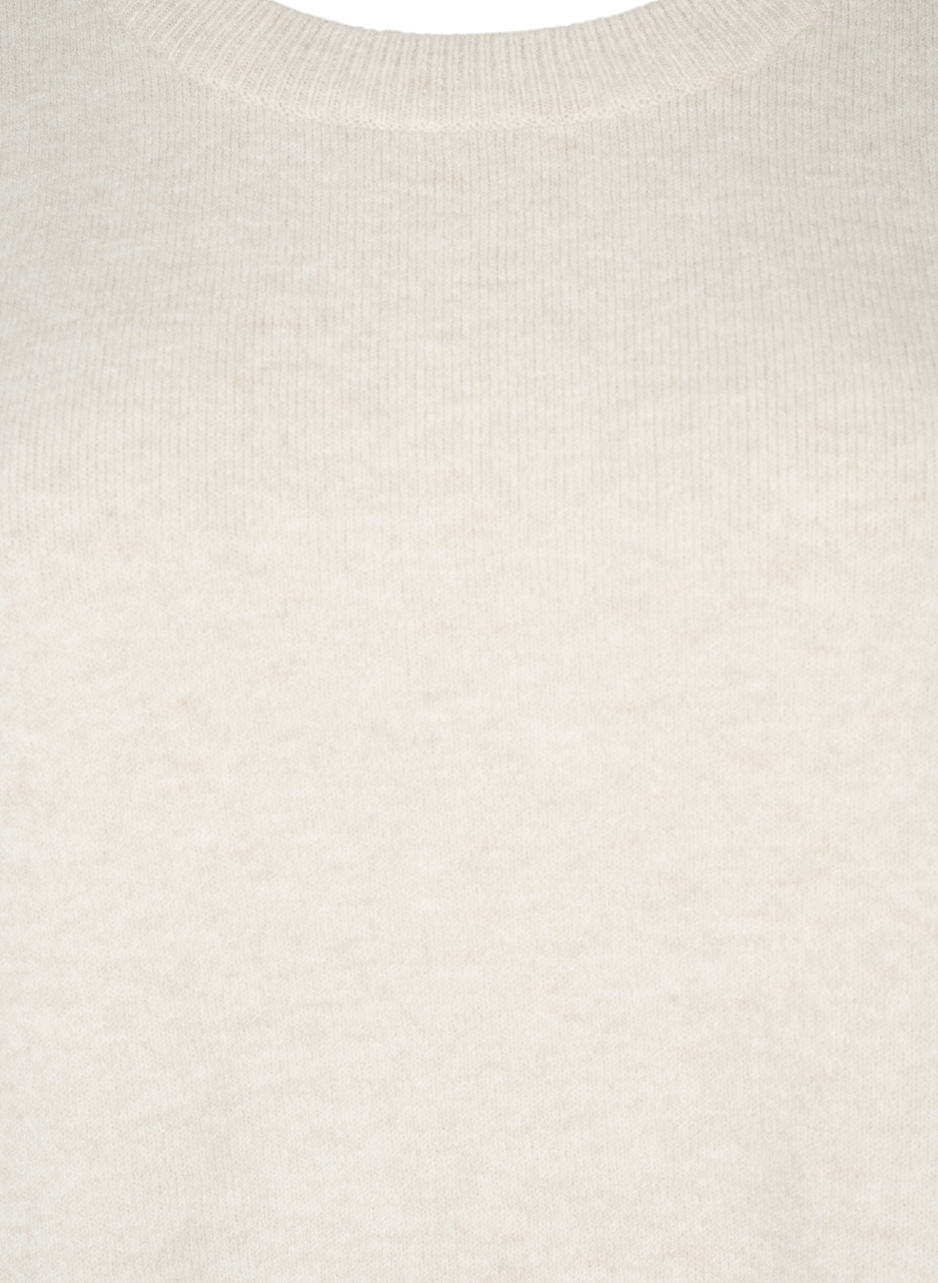 Zizzifashion Long-sleeved pullover with round neck	, Pumice Stone Mel., Packshot image number 2