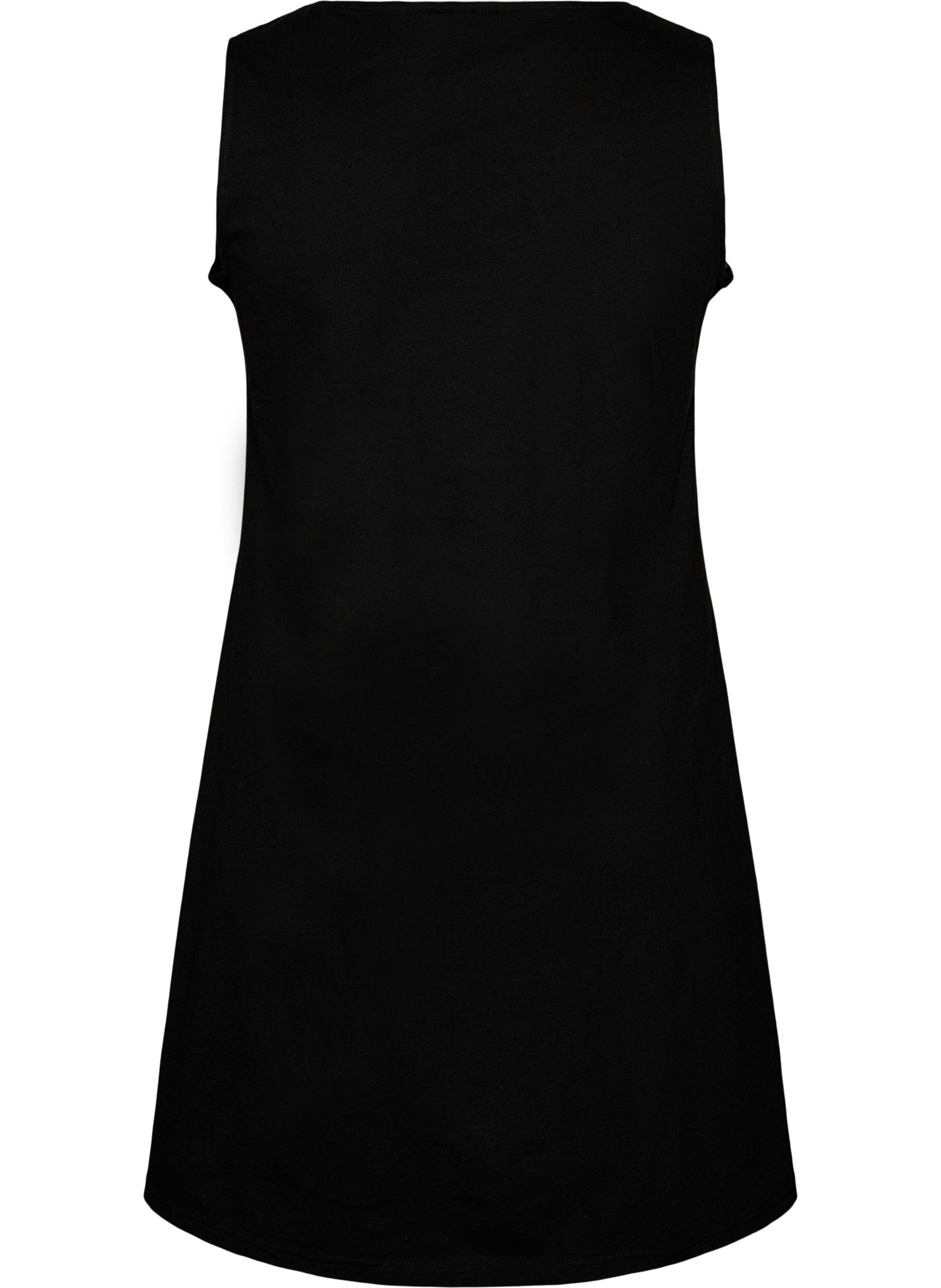 Zizzifashion Sleeveless A-line dress, Black, Packshot image number 1