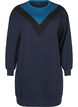 Long sweatshirt with colourblock, Navy B. Color Block, Packshot image number 0
