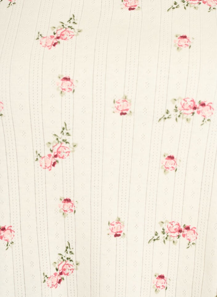 Organic cotton pyjama top with cap sleeves, Vanilla, Packshot