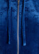 Hooded velour cardigan with pockets, Blue, Packshot image number 2