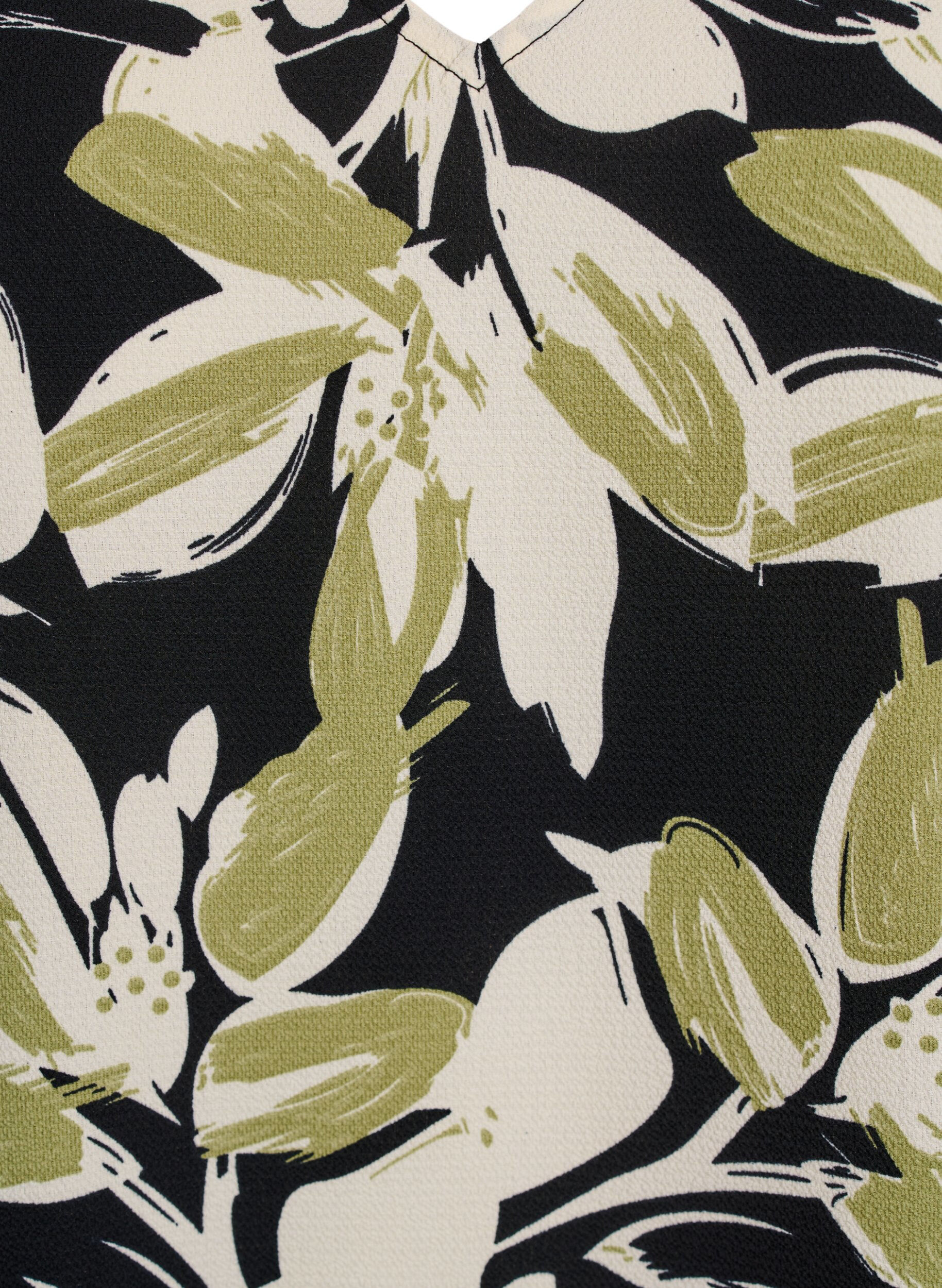 Zizzifashion Printed top with v-neck, Black, Packshot image number 2