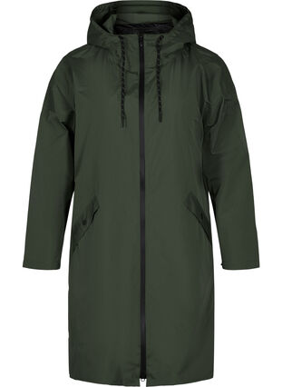 Raincoat with pockets and hood, Forest Night, Packshot image number 0