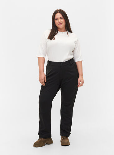 Softshell trousers, Black, Model image number 0