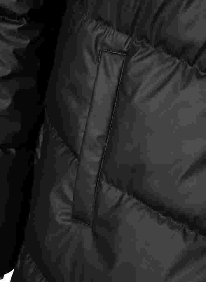 Water-repellent winter jacket with detachable hood, Black, Packshot image number 3