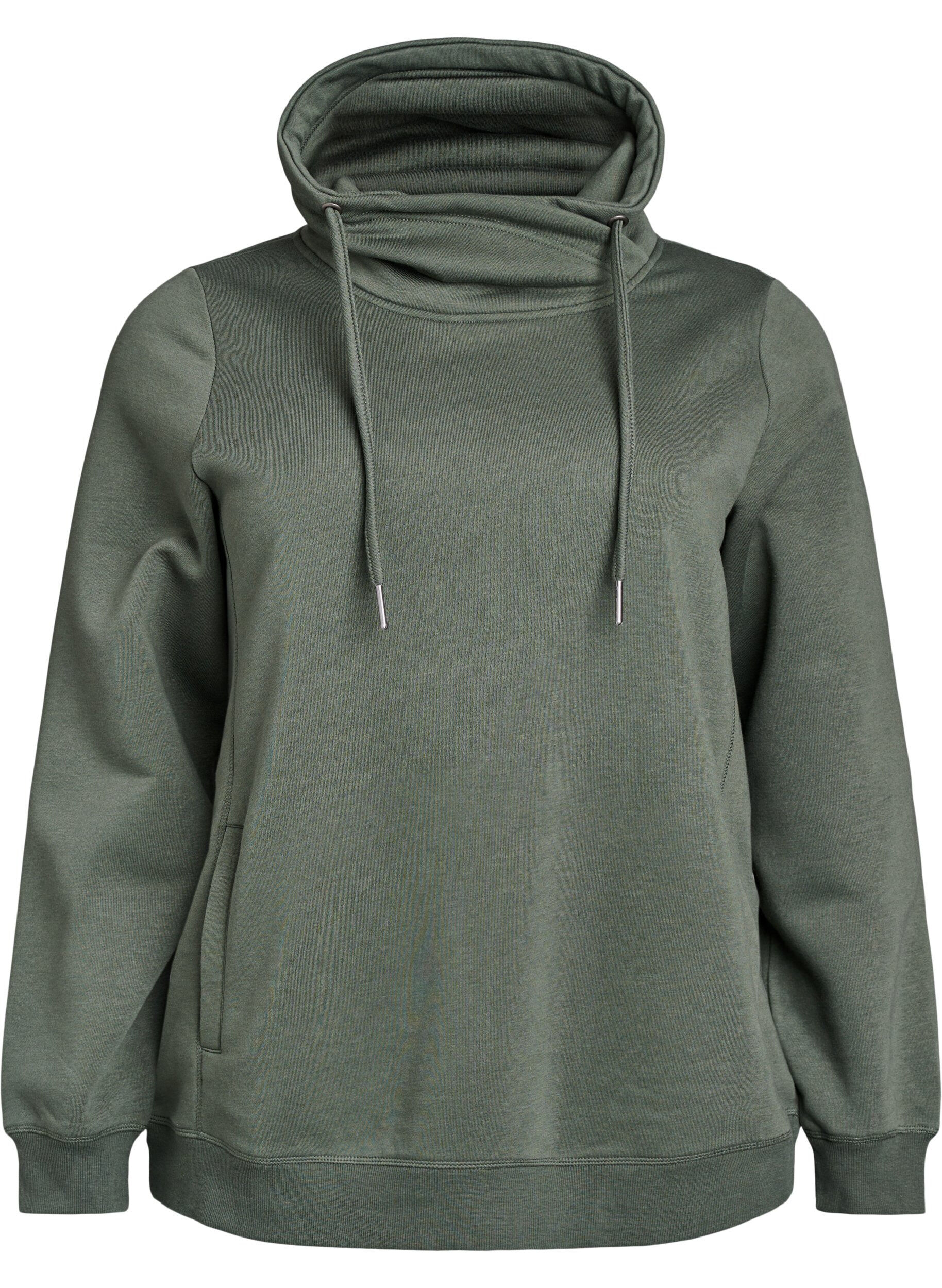 FLASH - Sweatshirt with high collar and pockets