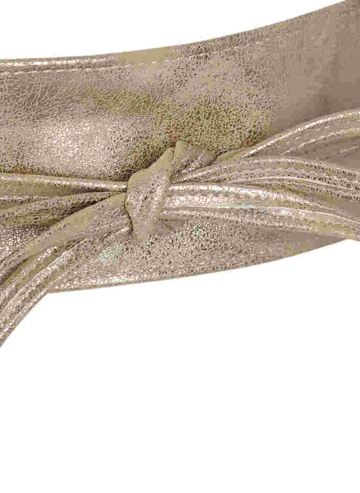 Waist belt in faux leather, Sesame Metallic, Packshot image number 2