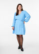 Short wrap dress with tie belt, Light Blue, Model image number 1
