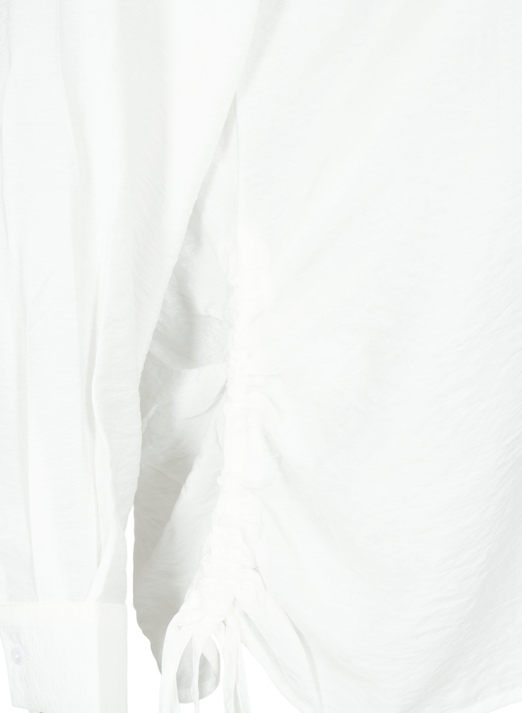 Zizzifashion Viscose shirt with ruffle detail, Bright White, Packshot image number 3