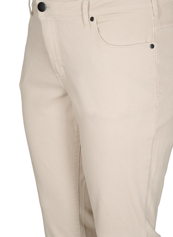 Slim fit Emily jeans with regular waist, Beige, Packshot image number 2