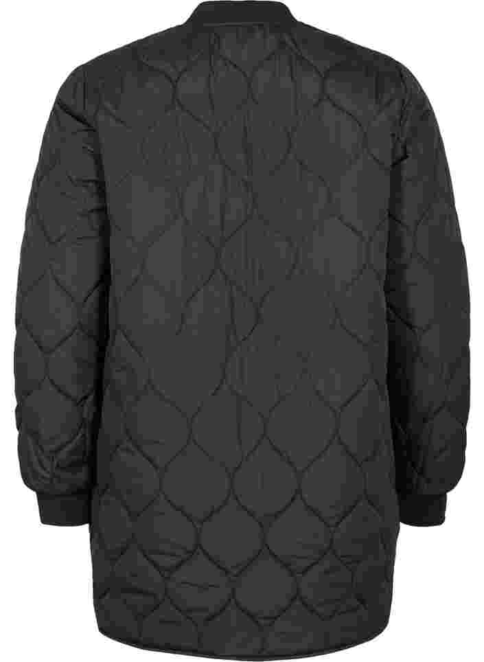 Quilted thermal jacket with zip, Black, Packshot image number 1