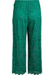 Lace trousers with a high waist and pockets, Green, Packshot image number 1