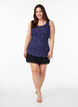 Top with print and lace edge, Blue, Model image number 1