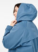 Short spring jacket with detachable hood, Blue, Model image number 3