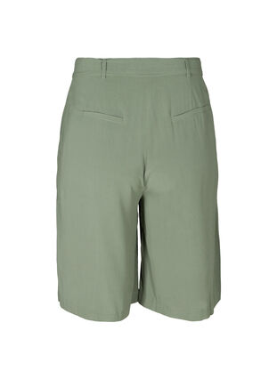 Long shorts in viscose, Agave Green, Packshot image number 1