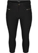 Close-fitting capri trousers in viscose blend, Black, Packshot image number 0