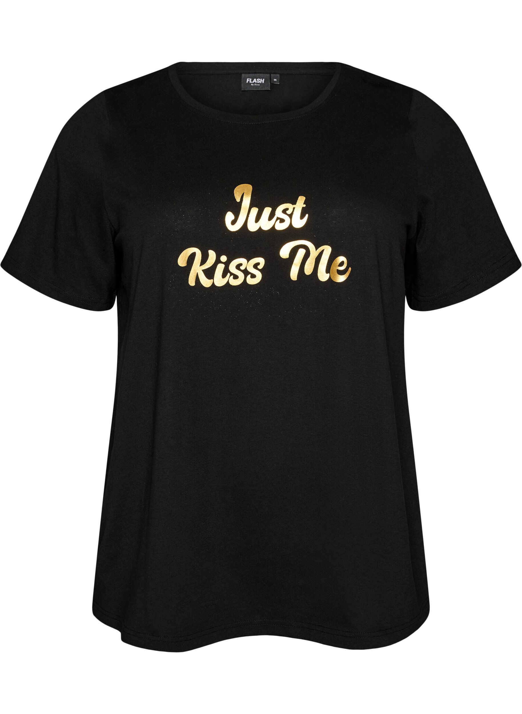 ZizzifashionT-shirt with motif, Black, Packshot image number 0
