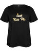 T-shirt with motif, Black, Packshot image number 0