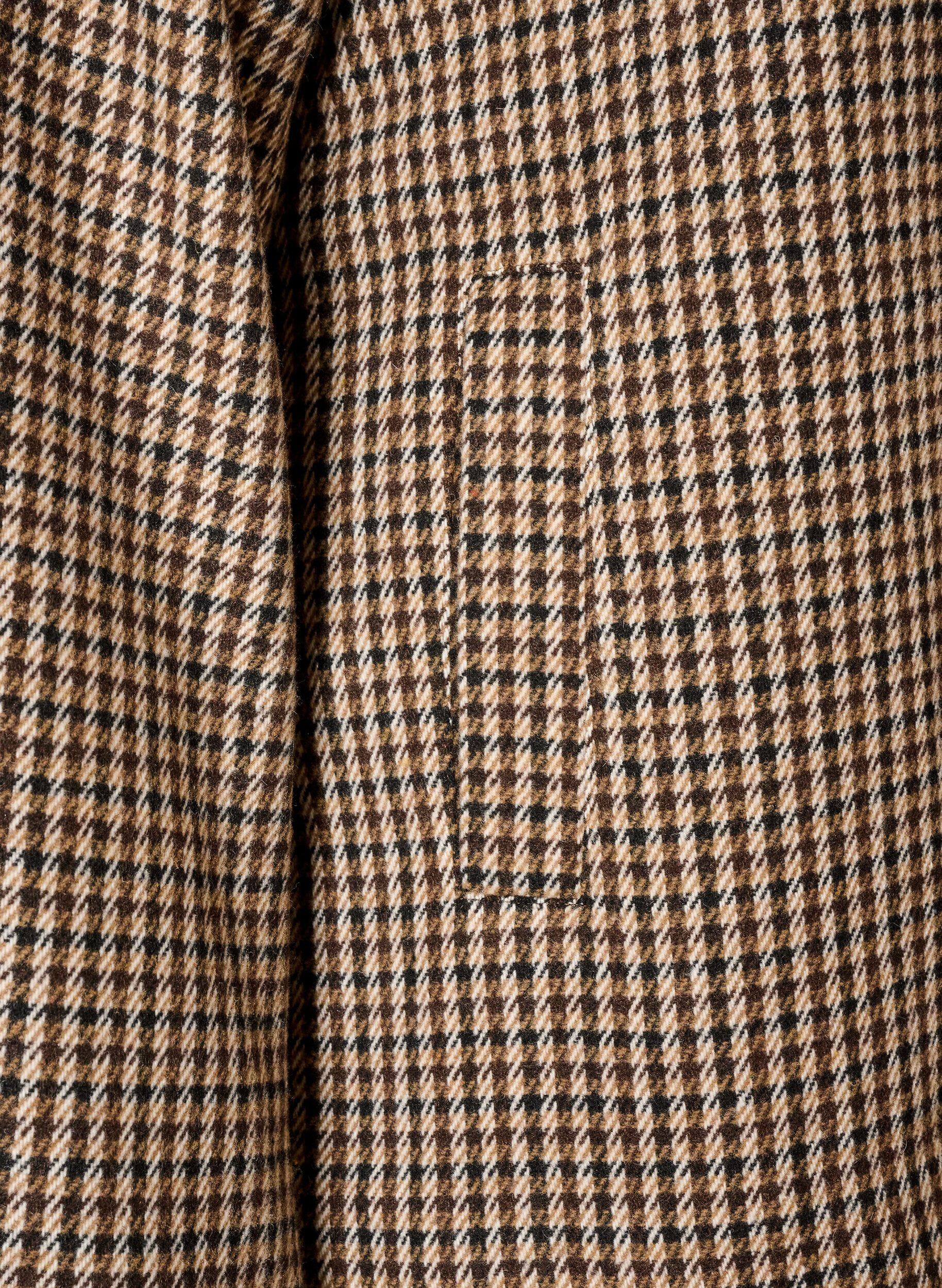 ZizzifashionShort checked coat with double-breasted button fastening, Brown, Packshot image number 3