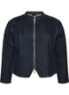 Fitted denim jacket with zip, Blue, Packshot image number 0