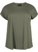 Short sleeved cotton blend t-shirt, Green, Packshot image number 0